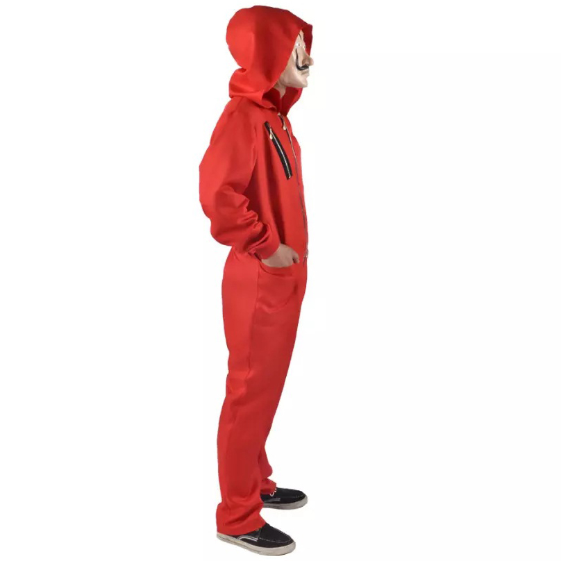 Aggregate more than 136 red jumpsuit with hood